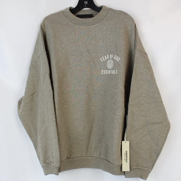 Fear of God Essentials University Sweatshirt in Heather Grey Size Small - NWT - Picture 1 of 10